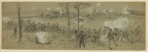 Position am 2. Juni bei Cold Harbor-Schützengräben vorne von Alfred Rudolph Waud