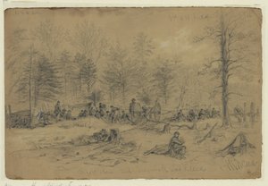 Ort, an dem Genl. Sedgwick getötet wurde von Alfred Rudolph Waud