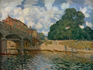 Brücke bei Hampton Court von Alfred Sisley