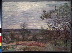 Windiger Tag in Veneux von Alfred Sisley