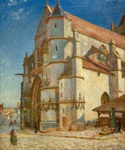 Die Kirche von Moret im Morgenlicht von Alfred Sisley