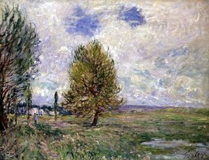 Ebene bei Veneux von Alfred Sisley