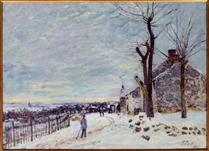 Schneewetter in Veneux-Nadon von Alfred Sisley