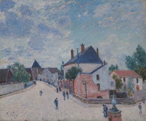 Straße in Moret, ca. 1890 von Alfred Sisley