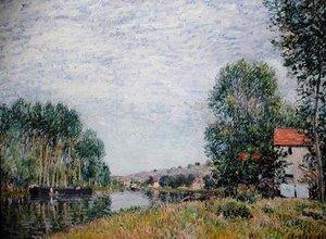 Die Ufer der Loing bei Moret von Alfred Sisley