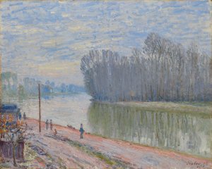 Der Loing-Kanal, Morgen, 1896 von Alfred Sisley