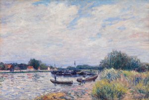 Der Loing bei Saint-Mammes, um 1859-99 von Alfred Sisley