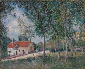 Die Straße von Moret nach Saint-Mammès, 1883-85 von Alfred Sisley