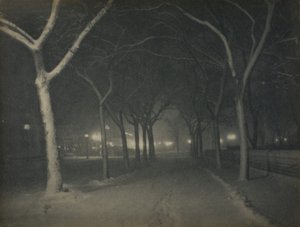 Eine eisige Nacht, New York von Alfred Stieglitz