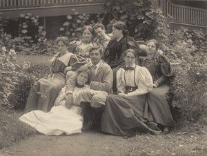 Ma, Tante Rosa, Selma, Ag, Emmy, Ralph Bernheim, Hans Wetzler und Minnie Wetzler, Lake George