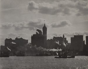 Singer Building vom Hudson River von Alfred Stieglitz