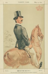 HSH Der Herzog von Teck, Der beliebteste der Prinzen, er hat die beliebteste der Prinzessinnen geheiratet, 14. Mai 1870, Vanity Fair Karikatur von Alfred Thompson