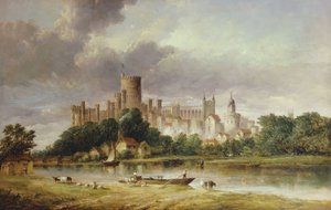 Blick auf Windsor Castle von den Brocas Meadows, 1856 von Alfred Vickers