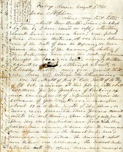 Brief [von Alfred Warner] an Stephen, 3. August 1861