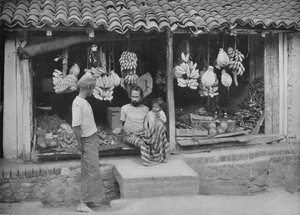 Einheimische Boutique oder Obstladen, ca. 1890, 1910