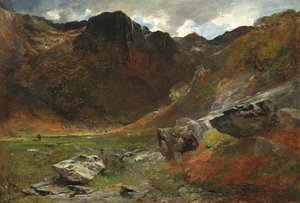 Ein sumpfiges Tal aus der Natur von Alfred William Hunt