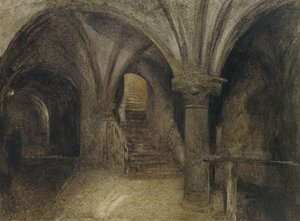 Die Krypta des Aquilon, Mont St Michel, ca. 1876 von Alfred William Hunt