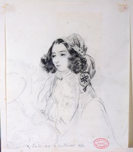 George Sand (1804-76) trägt ein Kopftuch, 1833