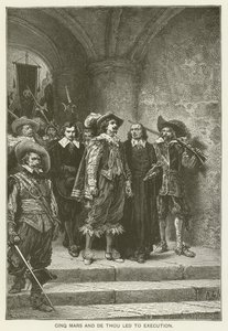 Cinq Mars und De Thou zur Hinrichtung geführt von Alfred de Vigny