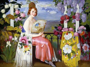 Mariquita und Blumen von Alfredo Ramos Martinez