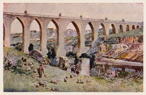 Aques Livres Aquädukt, Lissabon von Alfredo Roque Gameiro