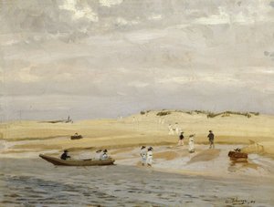 Figuren am Strand von Algernon Mayow Talmage
