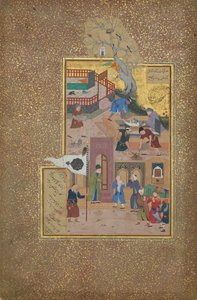 Begräbnisprozession, Folio 35r aus einem Mantiq al-tair Sprache der Vögel