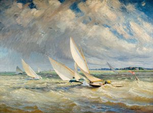 Yachten im Sturm - Burnham-On-Crouch, 1919