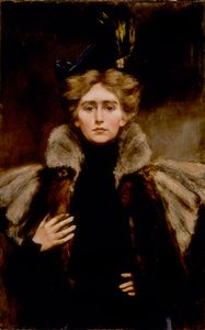 Natalie im Pelzumhang, 1897 von Alice Pike Barney