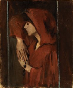 Frau mit roter Kapuze, spätes 19. - frühes 20. Jahrhundert von Alice Pike Barney
