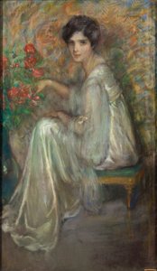 Junge Frau mit Rosen von Alice Pike Barney
