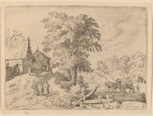 Karren mit zwei Zugpferden von Allart van Everdingen