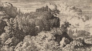 Tannen in der Schlucht von Allart van Everdingen