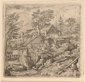 Hamlet auf einem Berghang