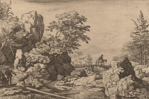 Reiter auf einer Brücke