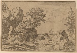 Reiter auf einer Brücke
