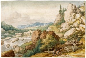 Landschaft mit drei Reitern, 17. Jahrhundert
