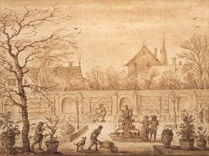 Ansicht eines niederländischen Gartens, ca. 1650-60