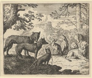 Renards Eltern bitten um Rückzug vom Gericht, 1650-75 von Allart van Everdingen