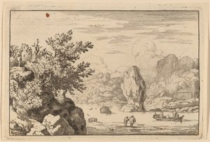 Felsen in der Mitte eines Flusses von Allart van Everdingen