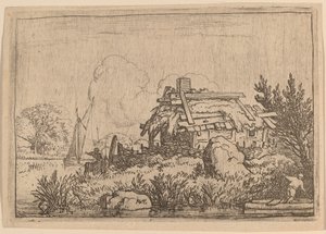 Ruine eines Hauses, umgeben von Wasser von Allart van Everdingen