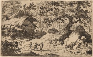 Verfallenes Häuschen, wahrscheinlich ca. 1645-1656 von Allart van Everdingen