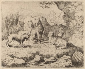 Die Katze als Bote, wahrscheinlich um 1645-1656 von Allart van Everdingen