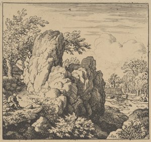 Der große Felsen, Mitte des 17. Jahrhunderts von Allart van Everdingen