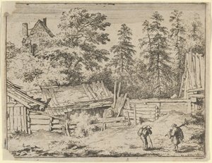 Die drei Hütten, 17. Jahrhundert von Allart van Everdingen