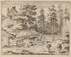 Drei Hütten, wahrscheinlich ca. 1645-1656