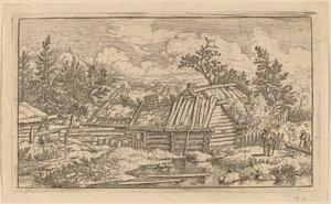 Zwei Balken schwimmen im Wasser, wahrscheinlich ca. 1645-1656