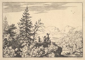 Zwei Männer auf einer Felsenterrasse von Allart van Everdingen