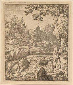 Wasserfall, wahrscheinlich ca. 1645-1656 von Allart van Everdingen