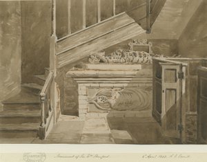 Handsworth - Denkmal von Sir William Stanford: Sepiazeichnung von Allen Edward Everitt